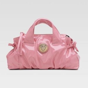 GUCCI Pink Patent Hysteria Small Handle Bag